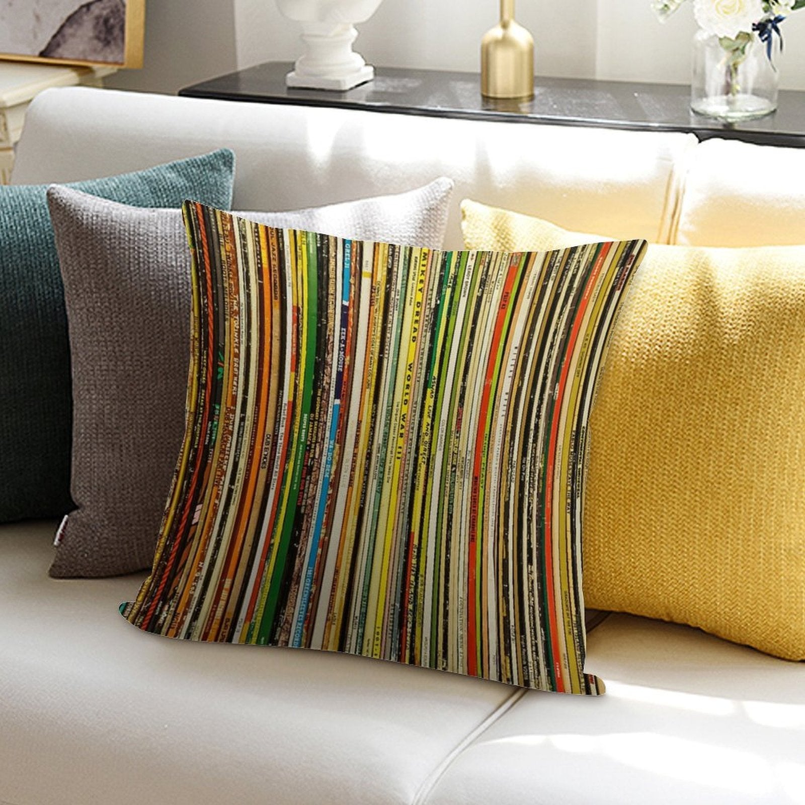 Reggae Record Vinyl Sleeves Soft High-Density Material Throw Pillow