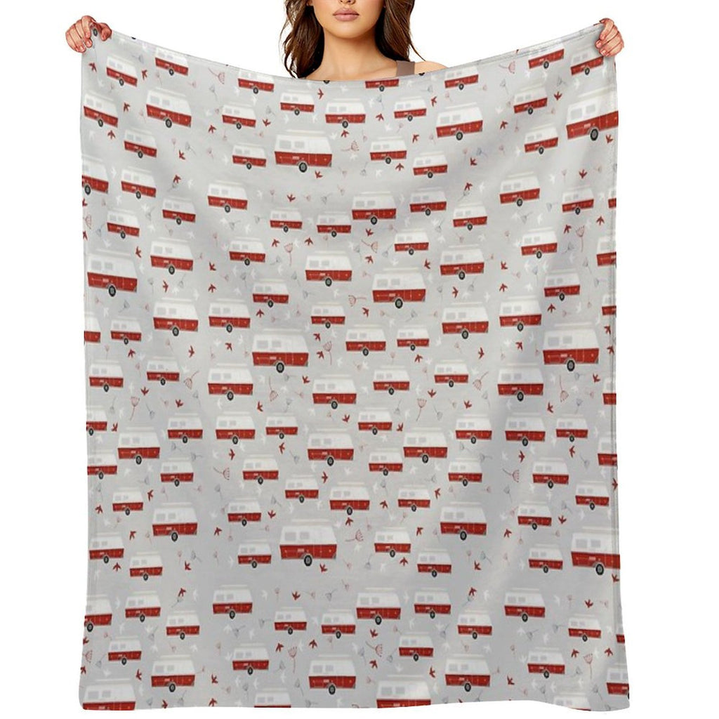 Rockabilly Pattern Velvety-soft Throw Blanket