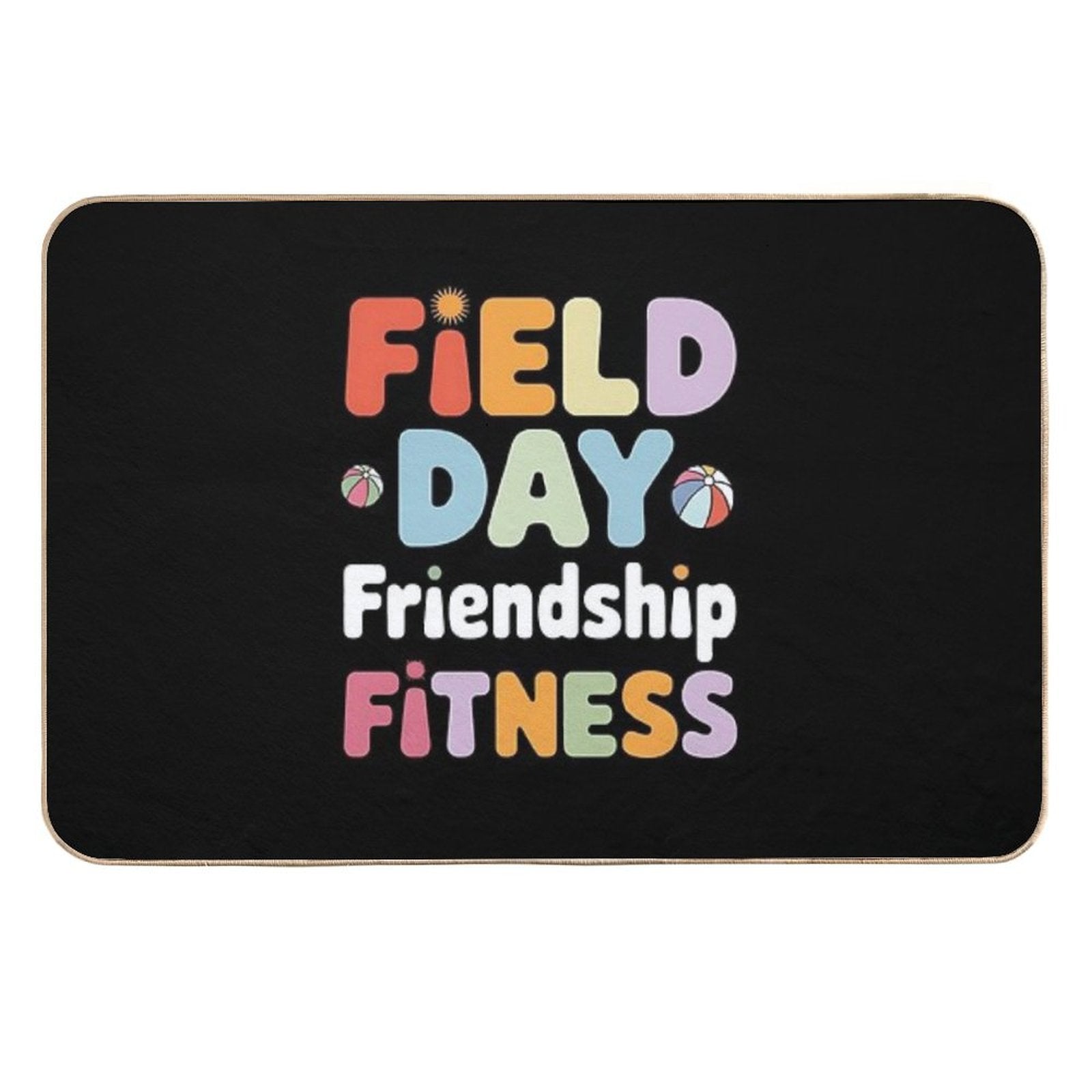 Field Day Fun Friendship Fitness Kids Teacher Field Day 2025 Durable Bath Mat