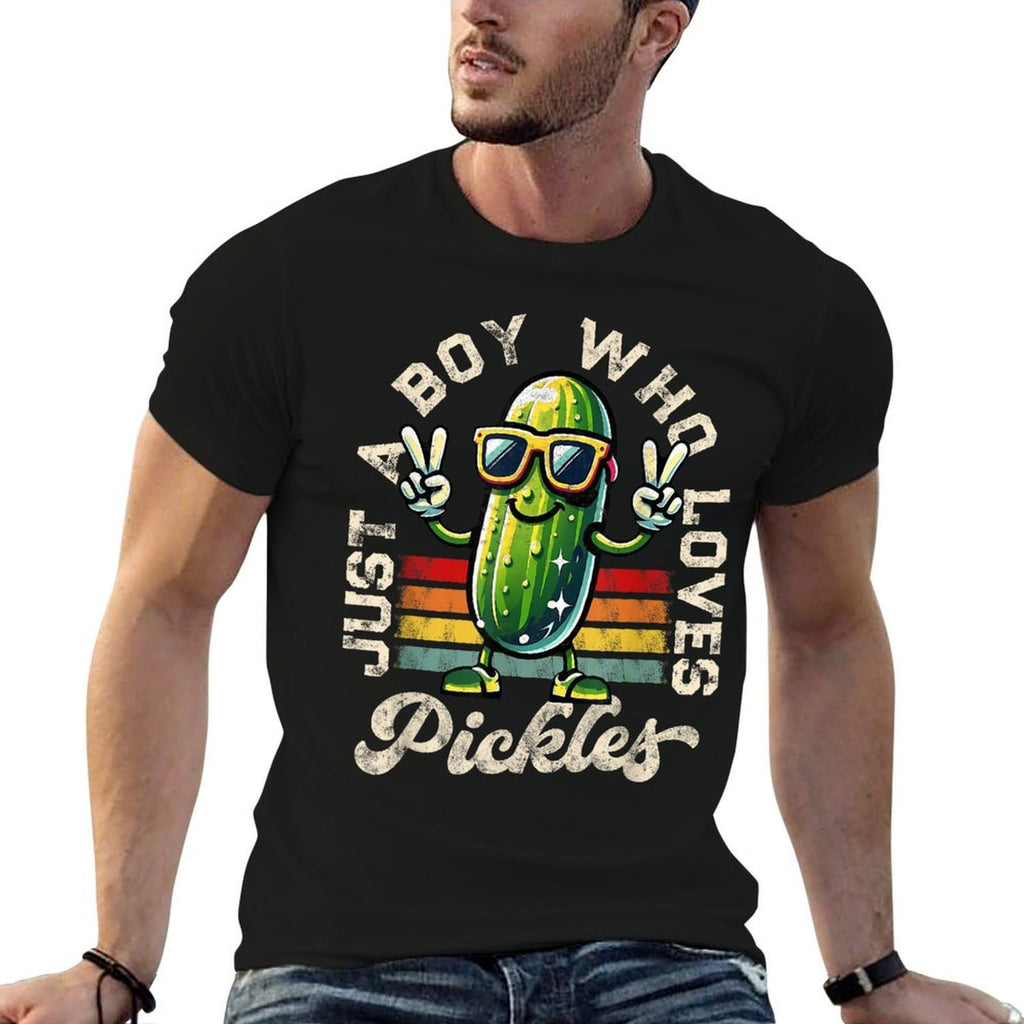 Just A Boy Who Loves Pickles Picklen Boys Toddler Kid  Tagless Design T-Shirt