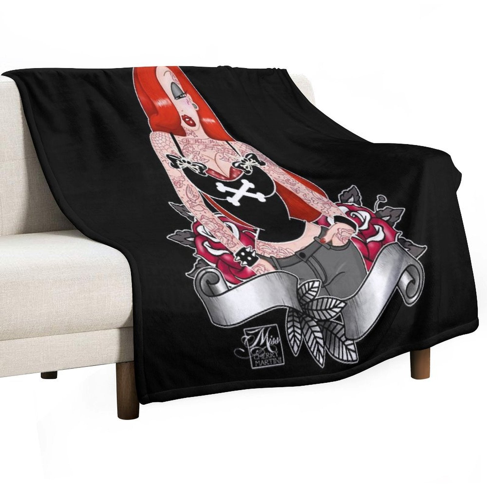 Bad Girl Plush Throw Blanket