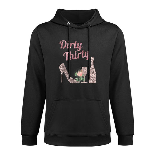 30th Birthday Gift Girly Rose Colored Dirty Thirty 30 Customizable Surface Hoodie