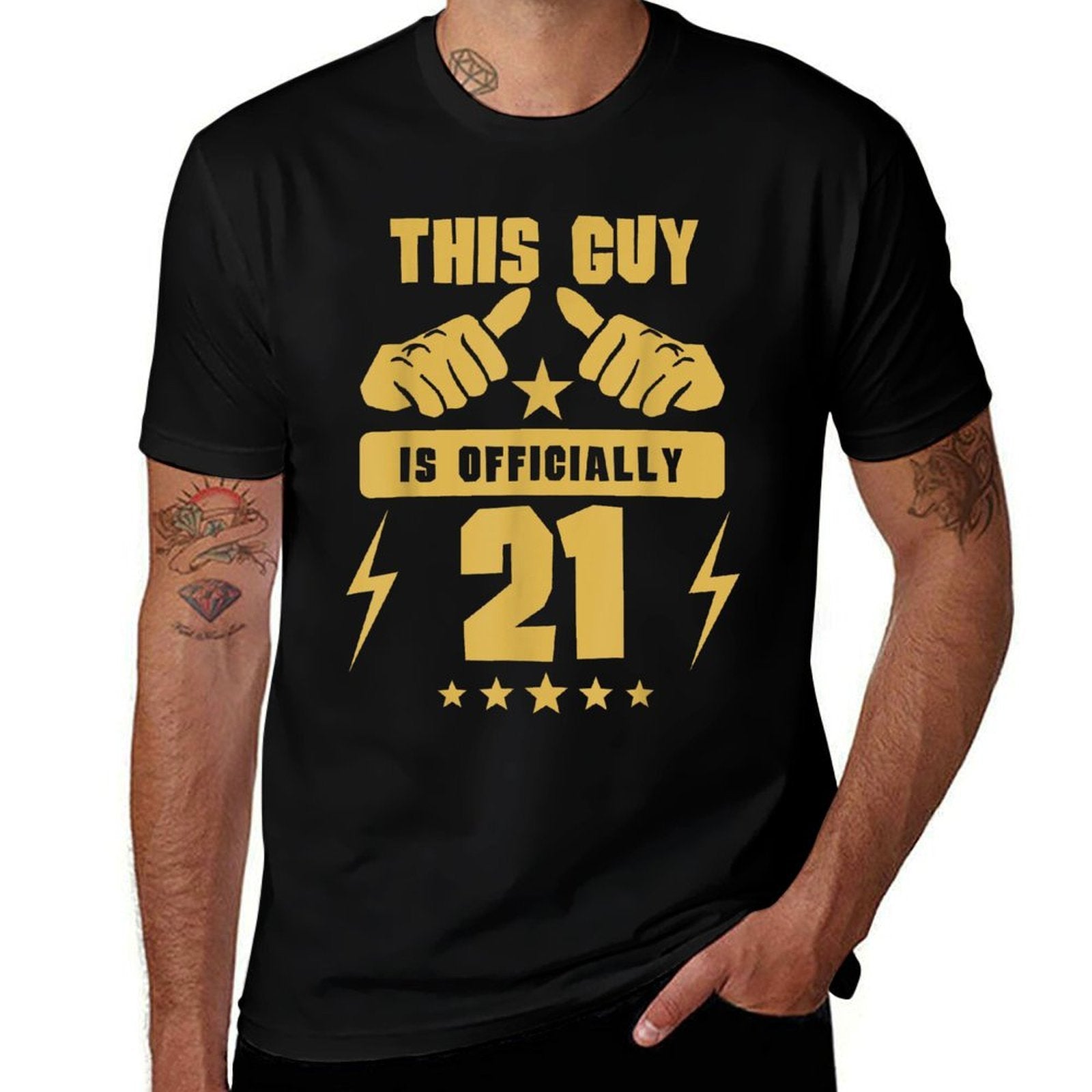 Mens This Guy Is Officially 21 Years Old 21st Birthday Comfortable T-Shirt