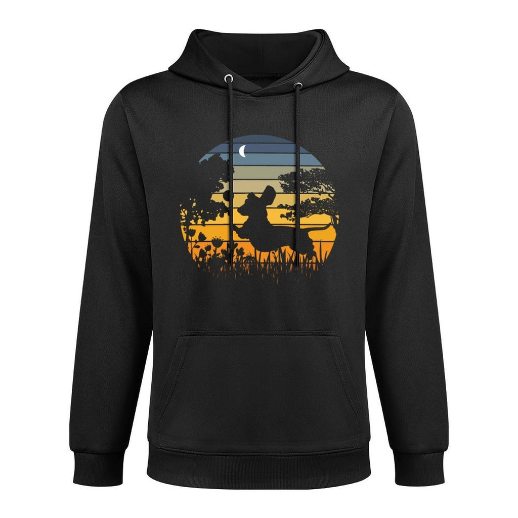 Dachshund Wiener Dog Sunset Garden Nature Lover Durable Construction Hoodie