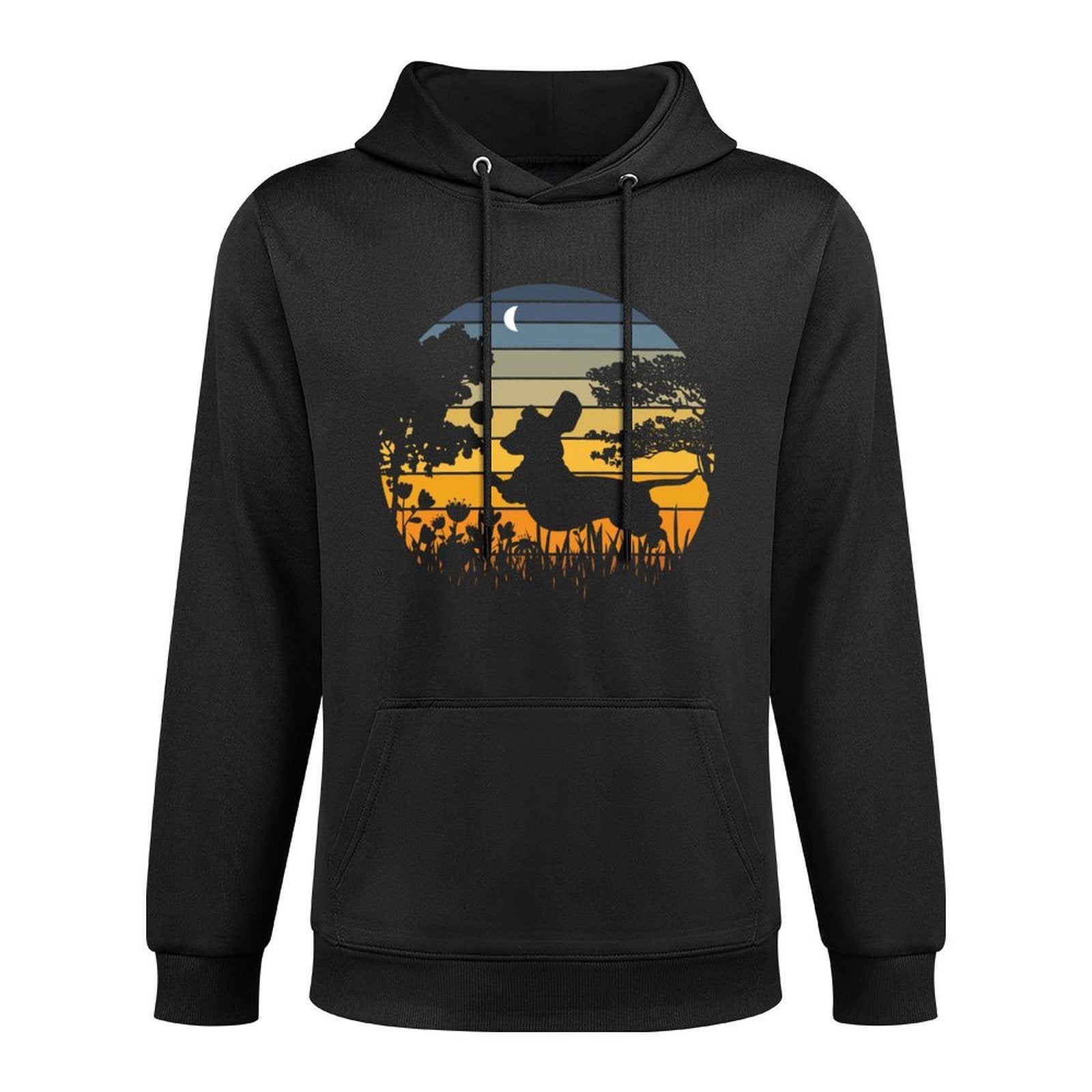 Dachshund Wiener Dog Sunset Garden Nature Lover Durable Construction Hoodie