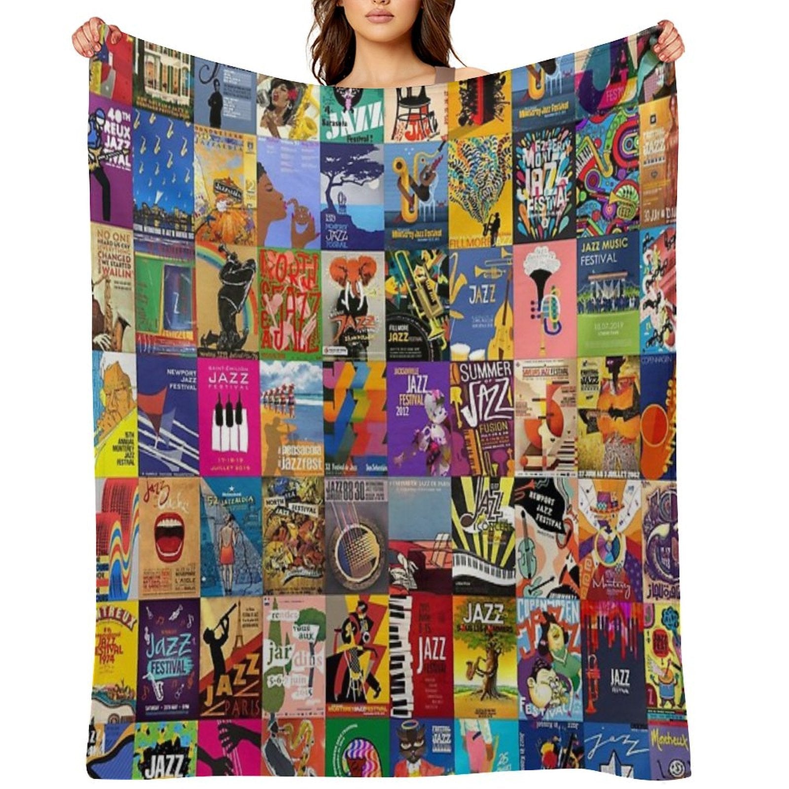 Jazz Festivals Eco-conscious Throw Blanket