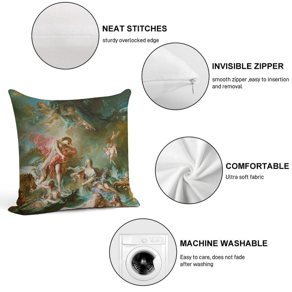 François Boucher The Setting of The Sun Soft Home Decor Throw Pillow