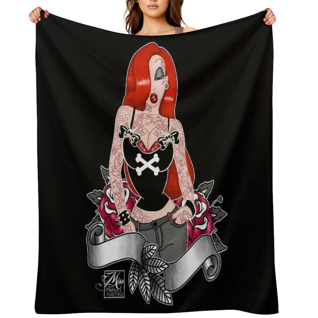 Bad Girl Plush Throw Blanket