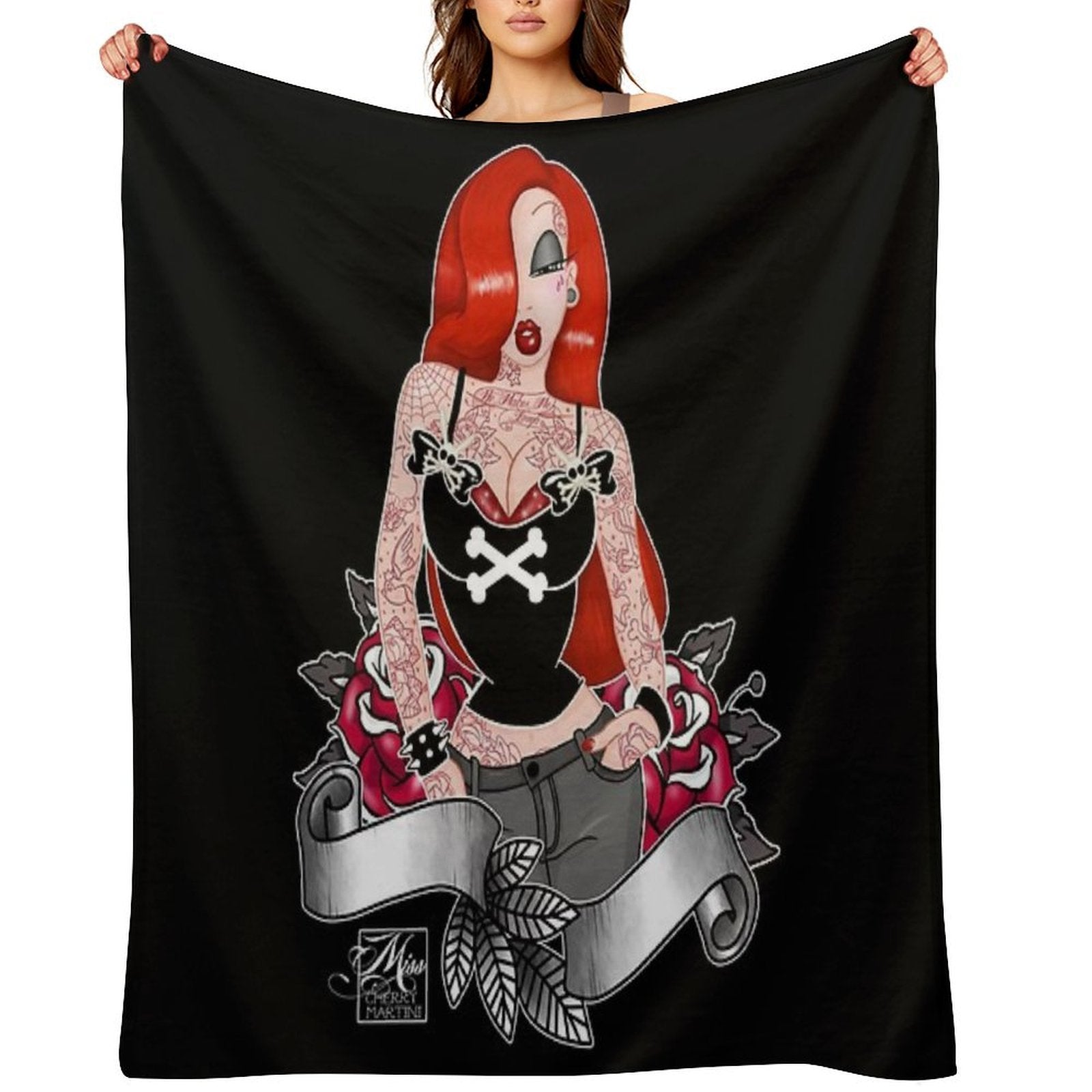 Bad Girl Plush Throw Blanket