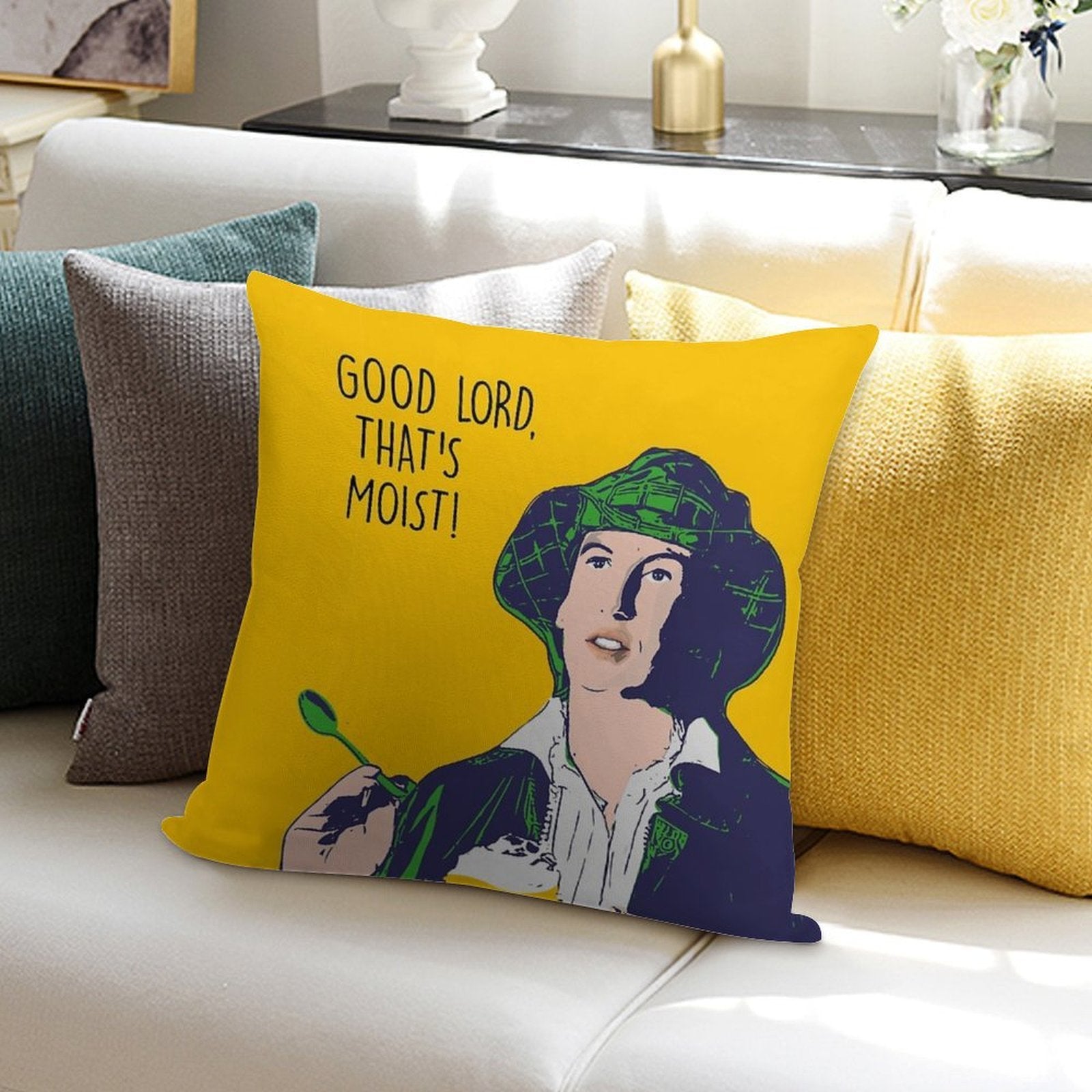 Miranda Hart - Moist  - Pop Art Edition Soft Style Accent Throw Pillow