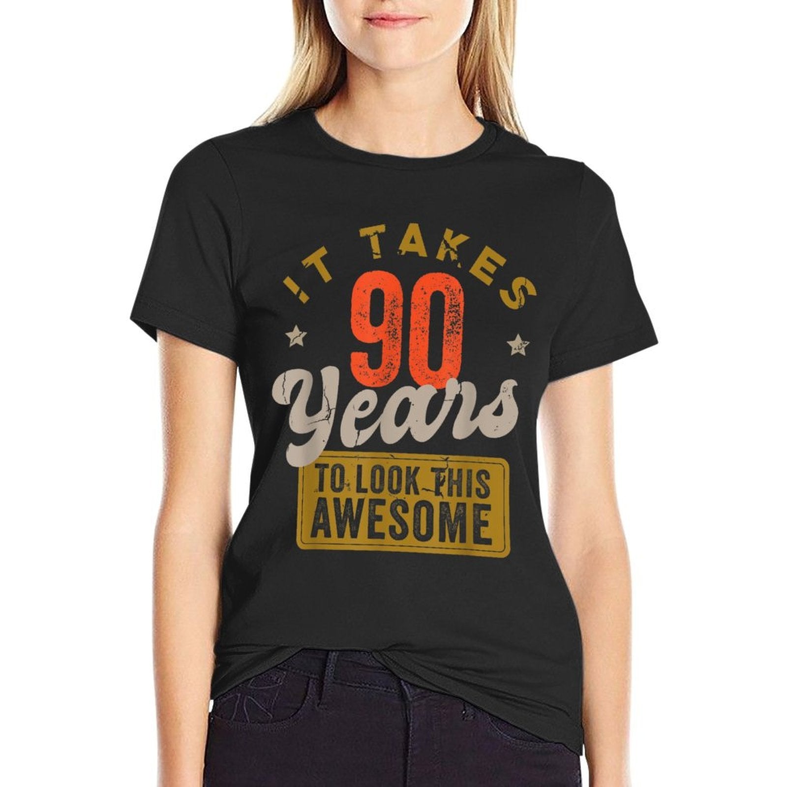 Awesome 90 Year Old - Vintage 90th Birthday  Polyester Blend T-Shirt