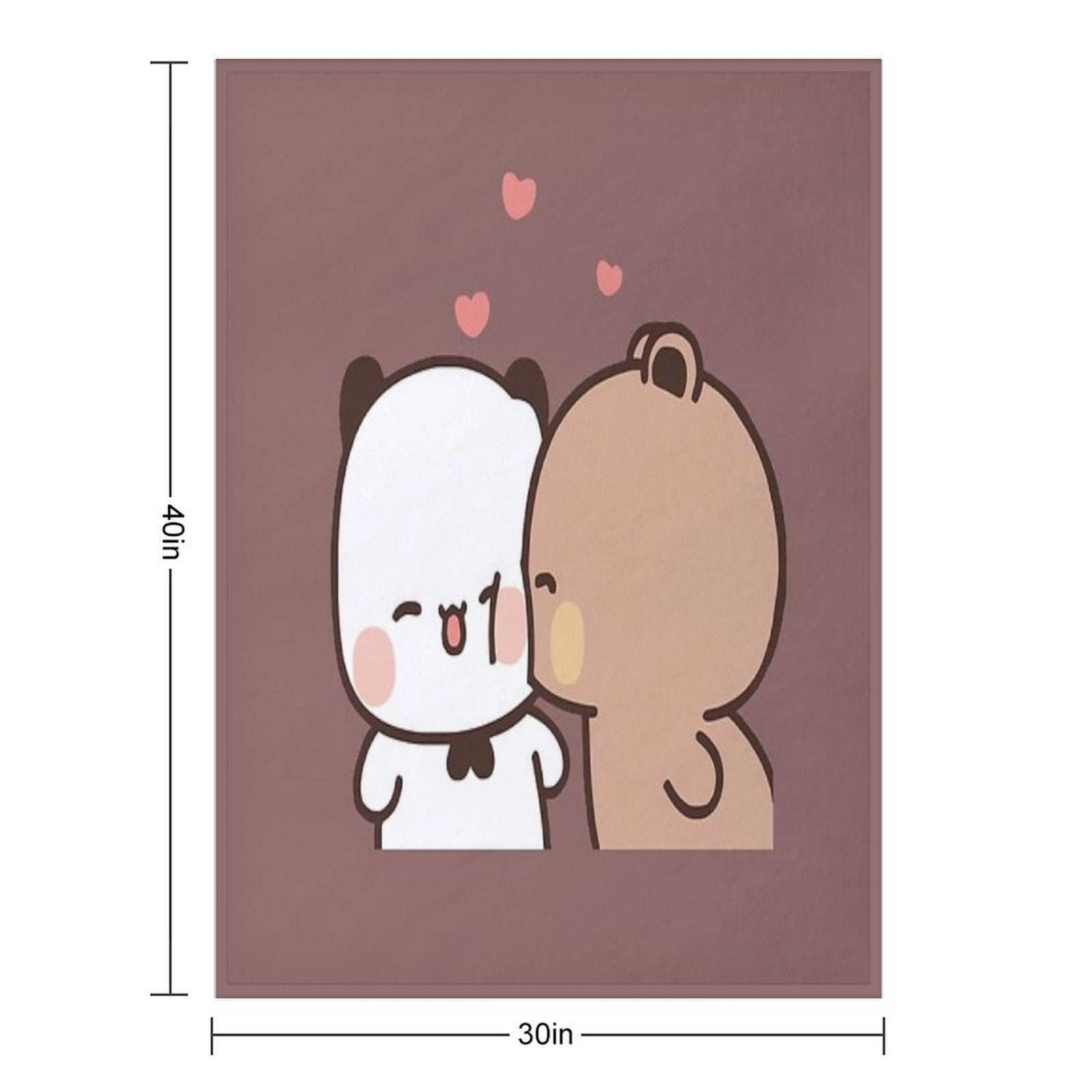 Love Kiss from DuDu Bear to BuBu Panda❤️ Quick-dry Throw Blanket