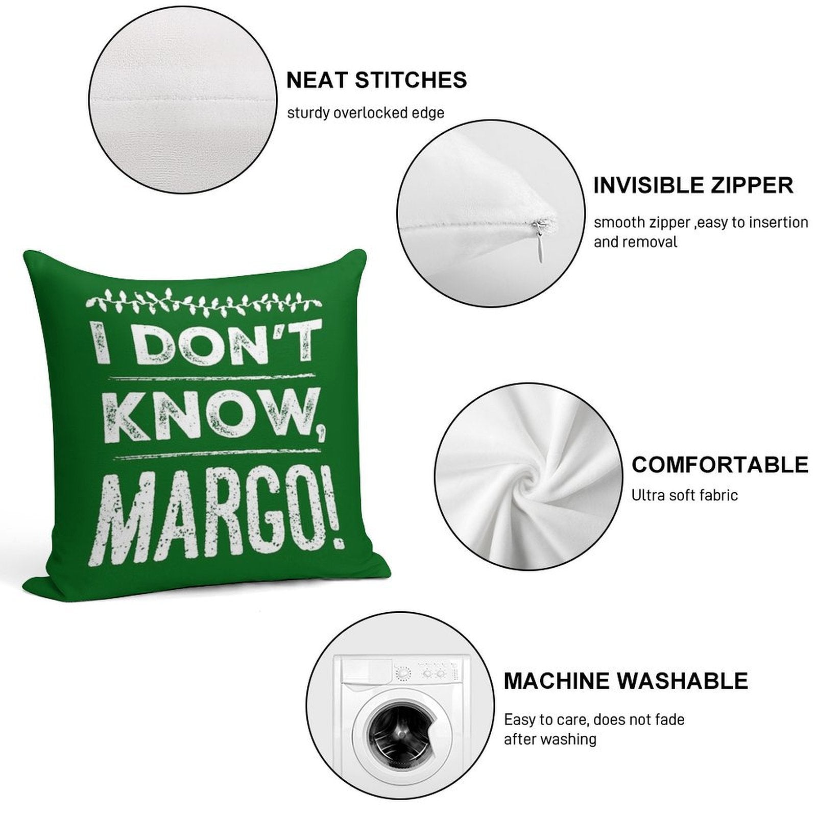 I Don't Know, Margo! Soft Skin-Friendly Throw Pillow