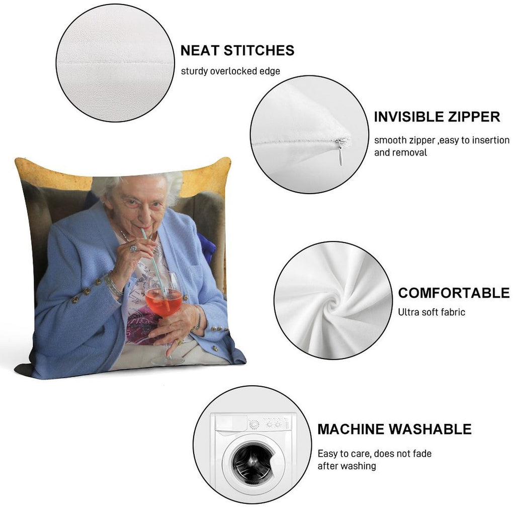 Aperol Spritz Soft High-Density Material Throw Pillow