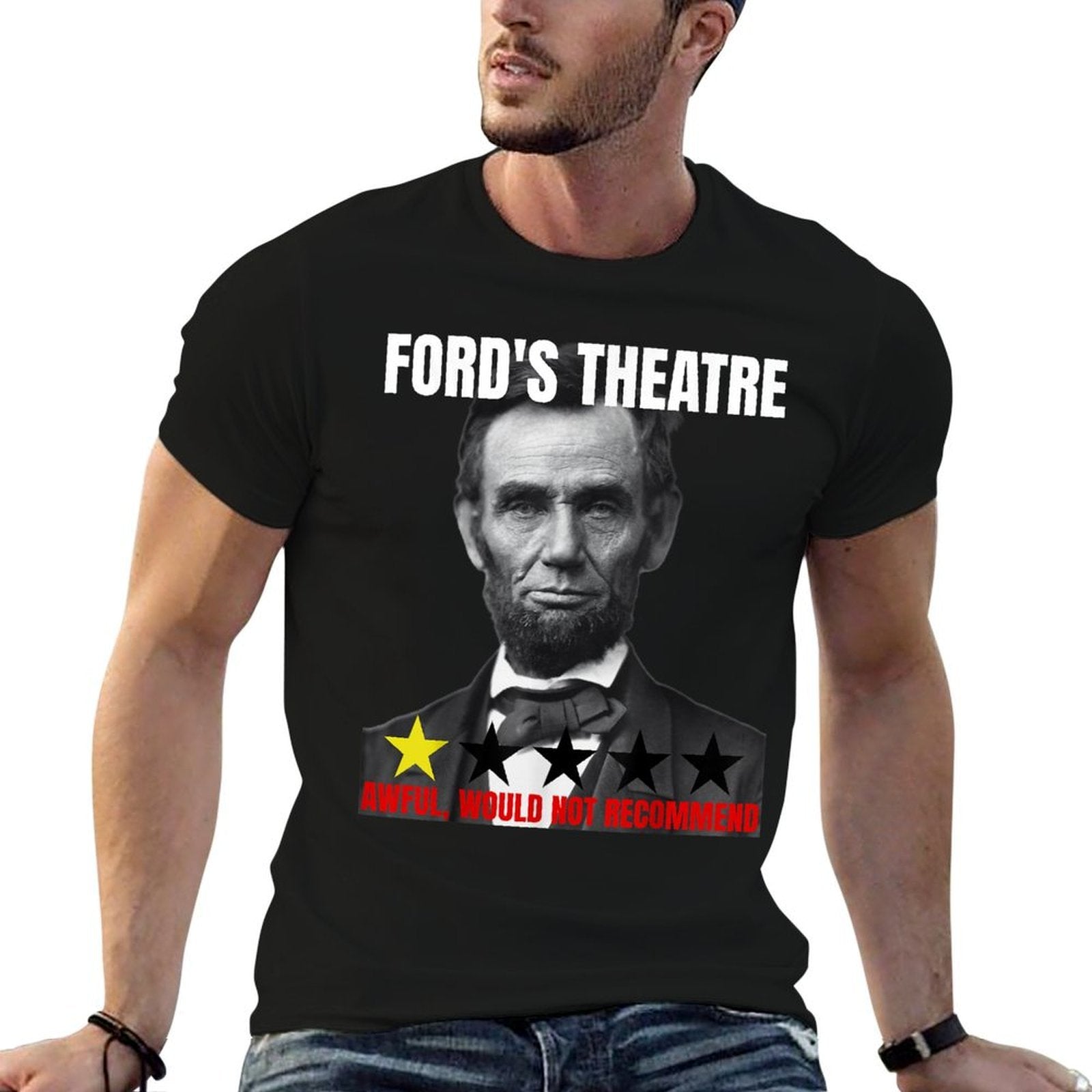 Fords Theatre Abraham Lincoln Funny Abe Meme Not Recommend  Eco-friendly Material T-Shirt