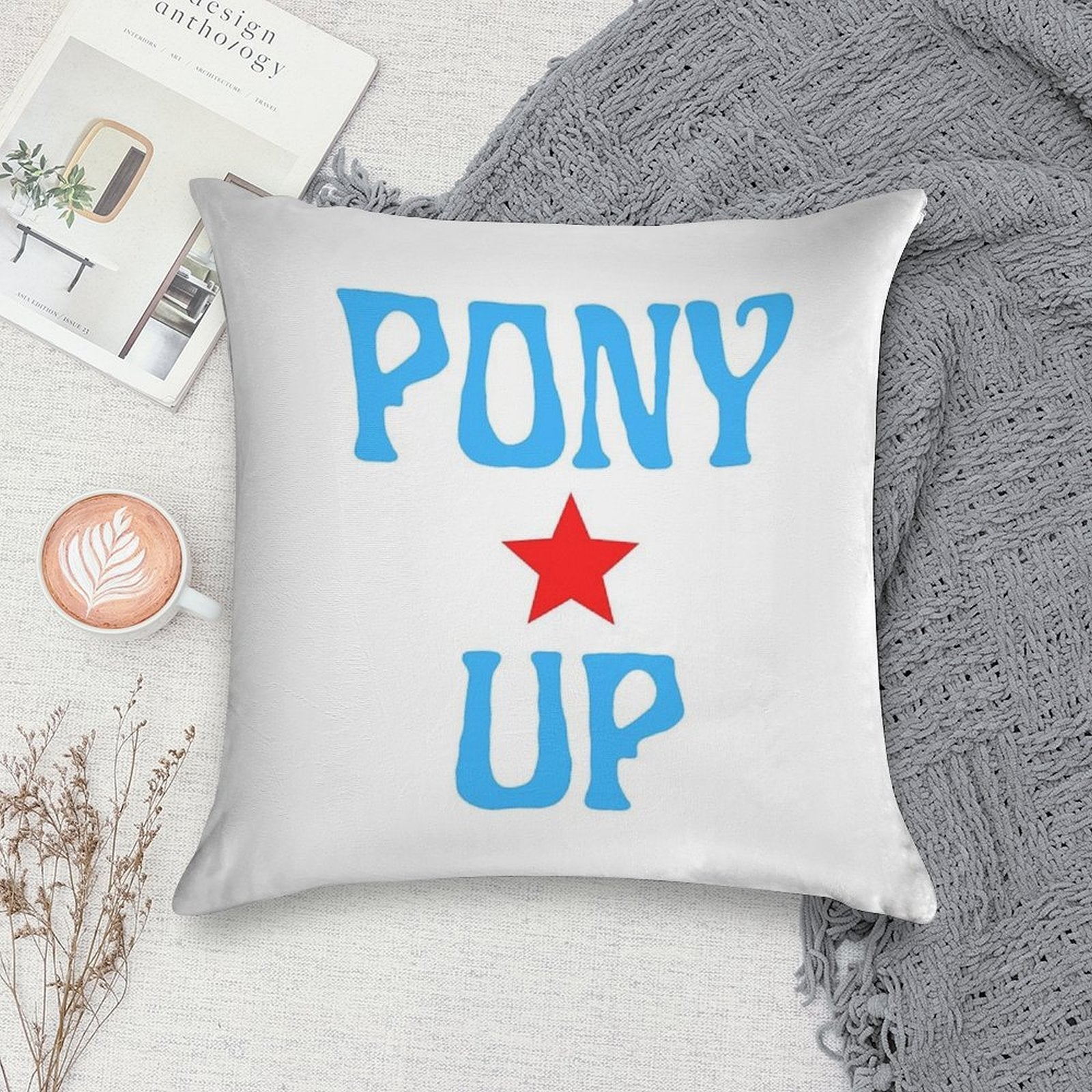 SMU Pony Up Soft Easy Maintenance Throw Pillow