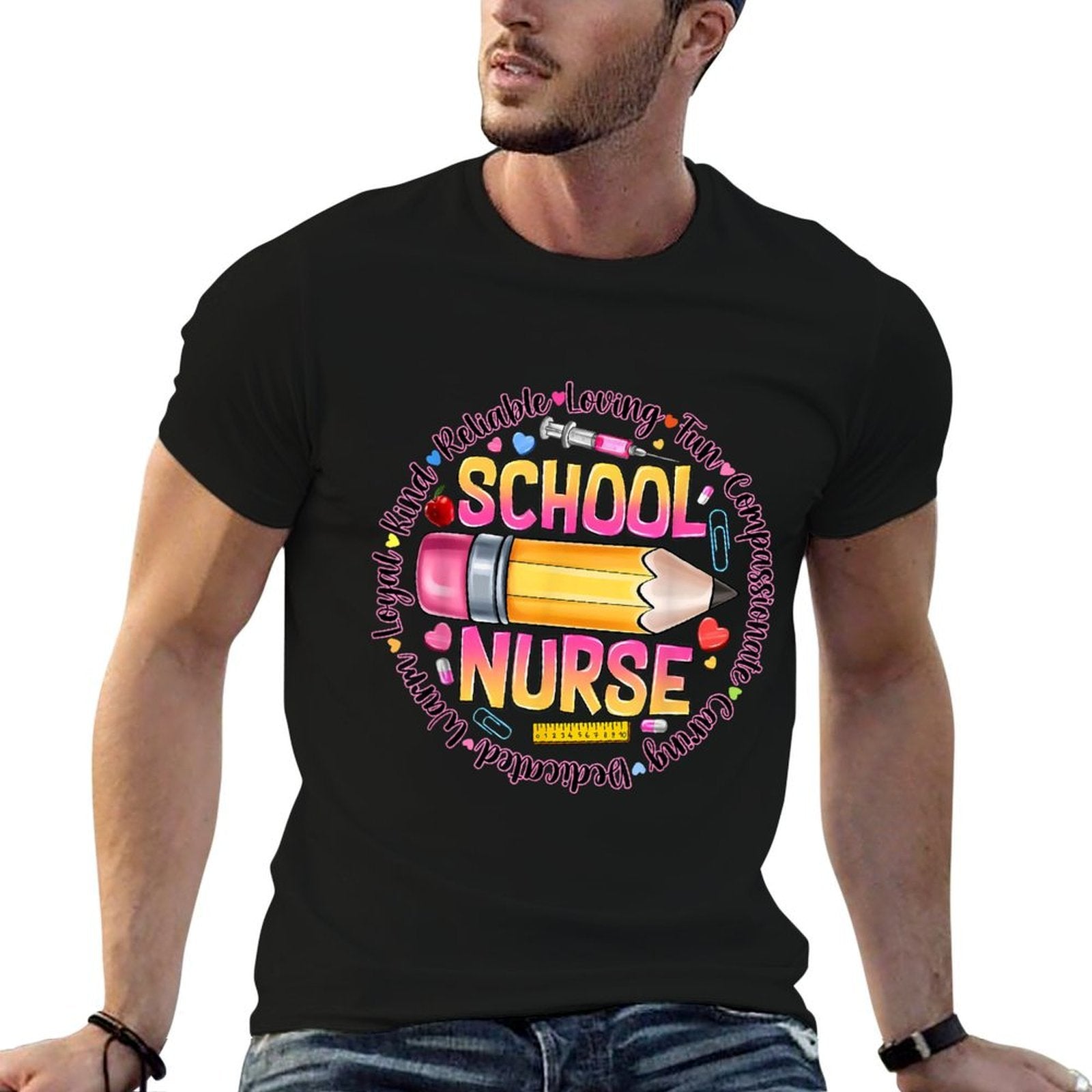 School Nurse Funny Back To School Happy First Day Of School  Breathable T-Shirt