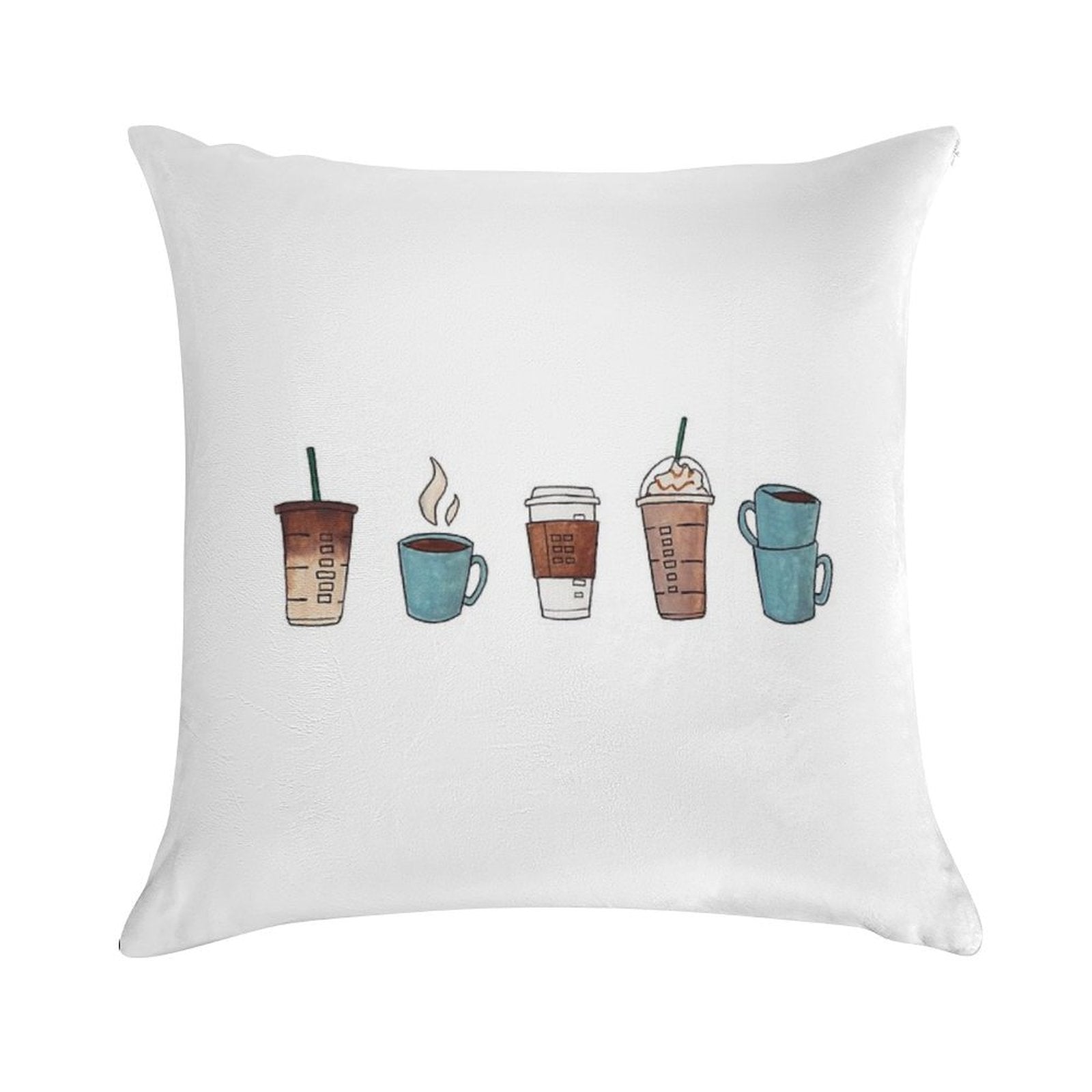 Coffee Soft Gift Ready Throw Pillow