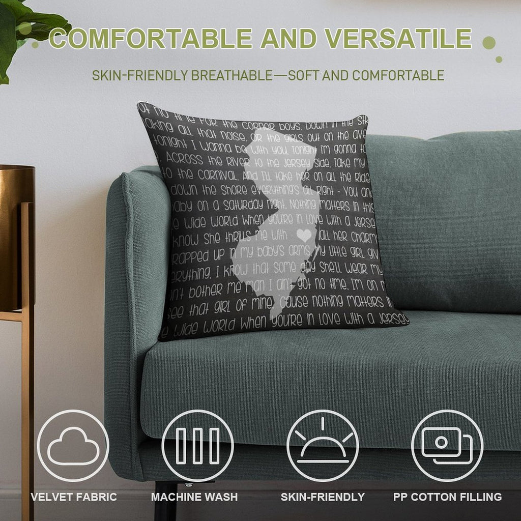 Jersey Girl Soft Reinforced Edging Throw Pillow