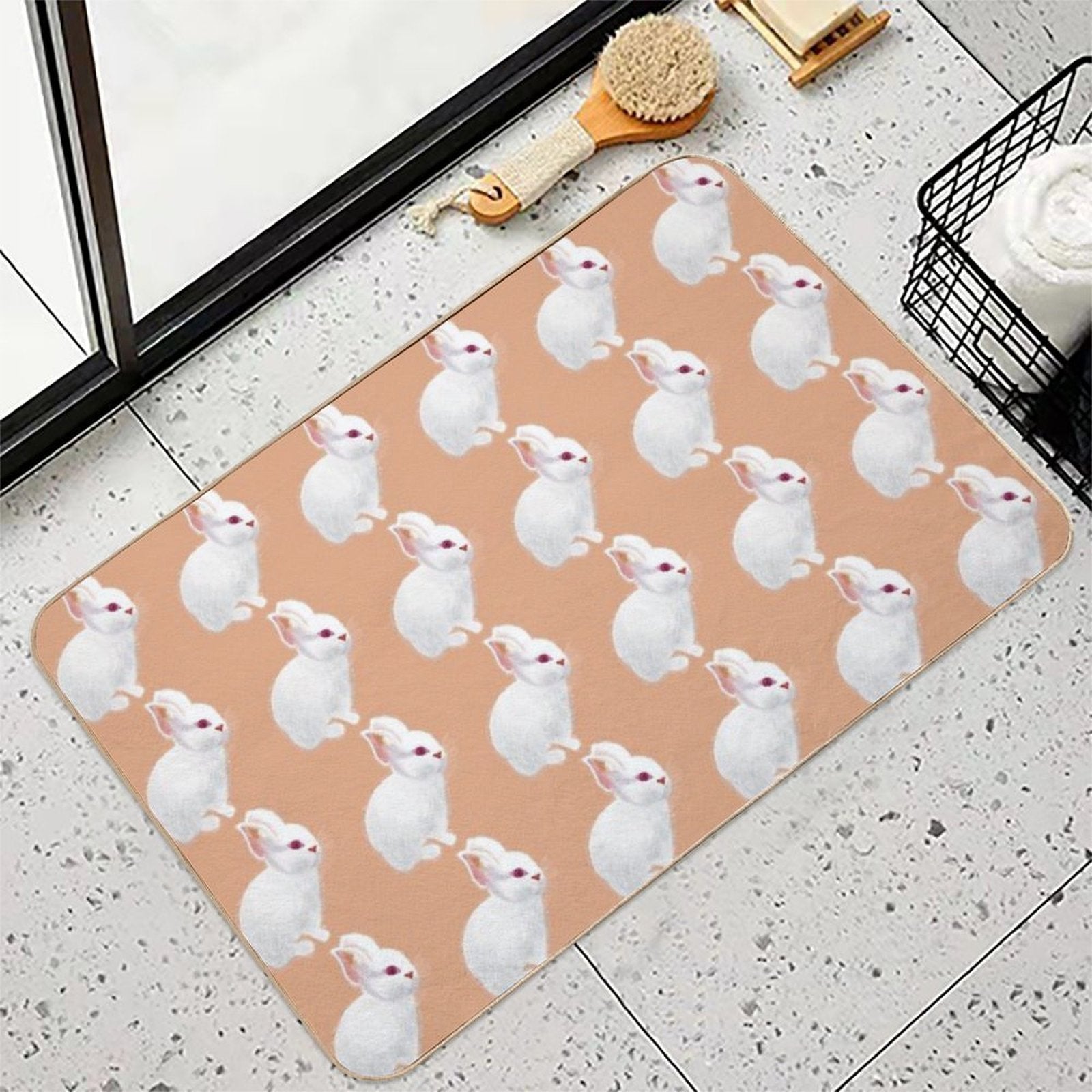 Cute Rabbit  High-Traffic Bath Mat