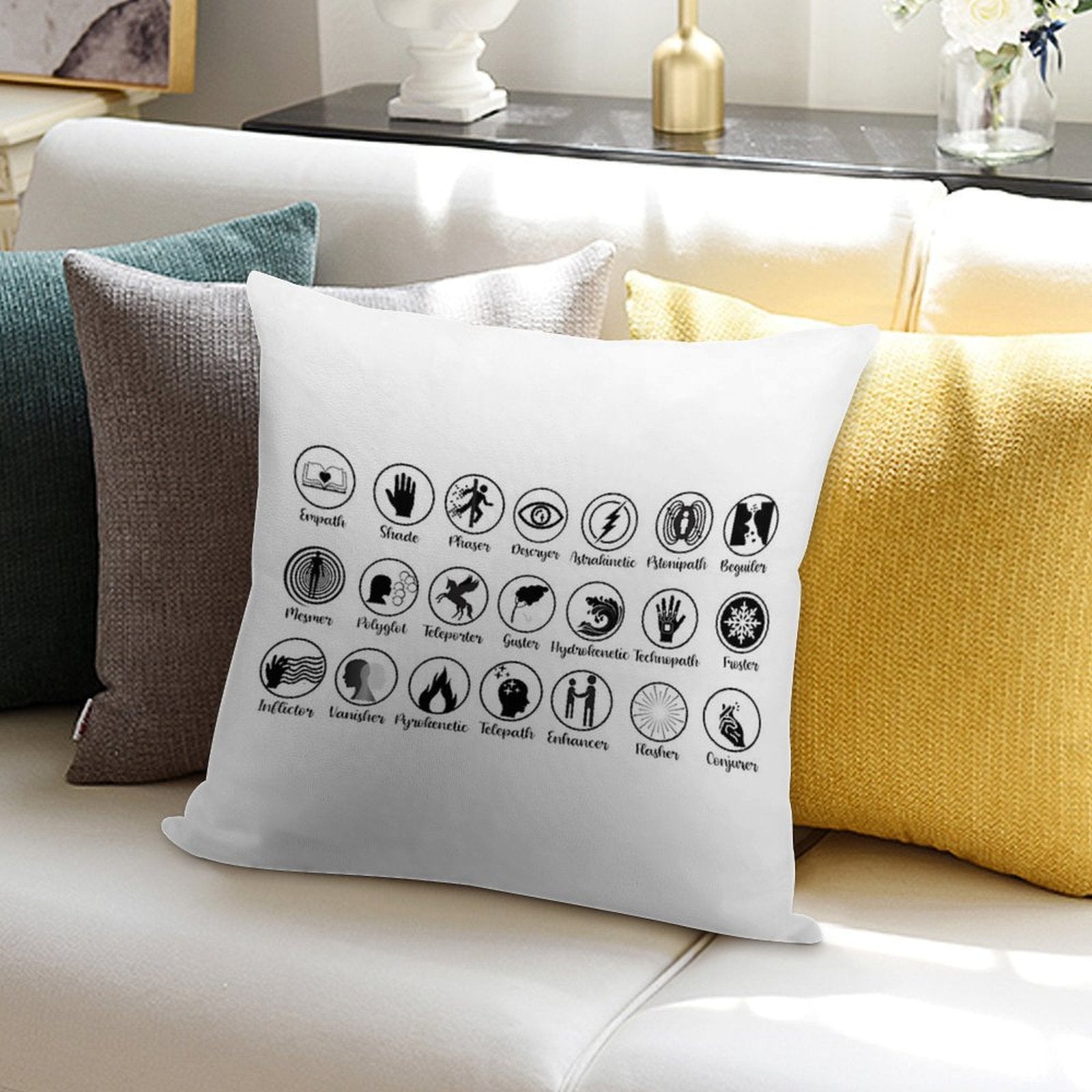 KOTLC -  Ability Badges Soft Multiple Sizes Throw Pillow