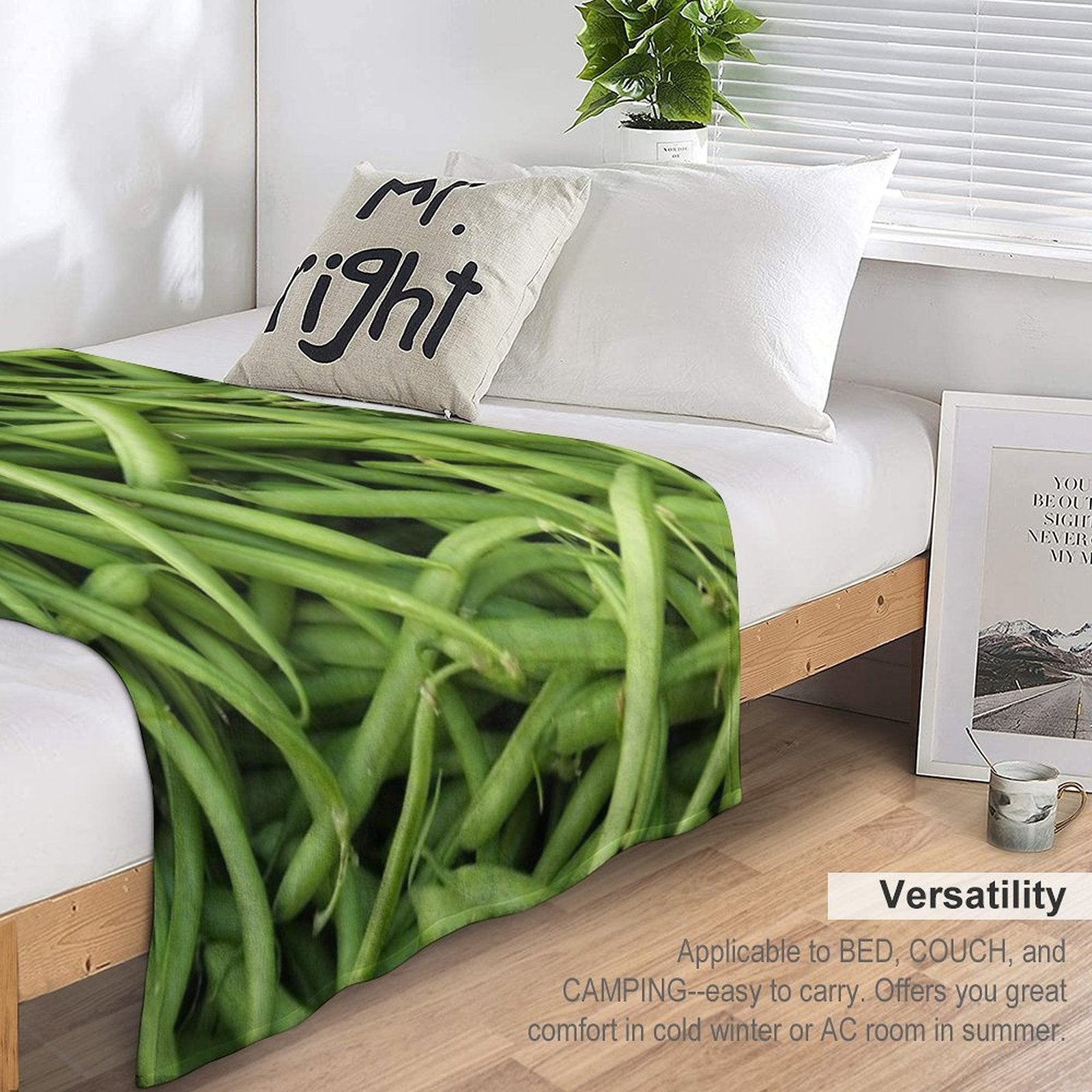 Green Beans Compact Throw Blanket