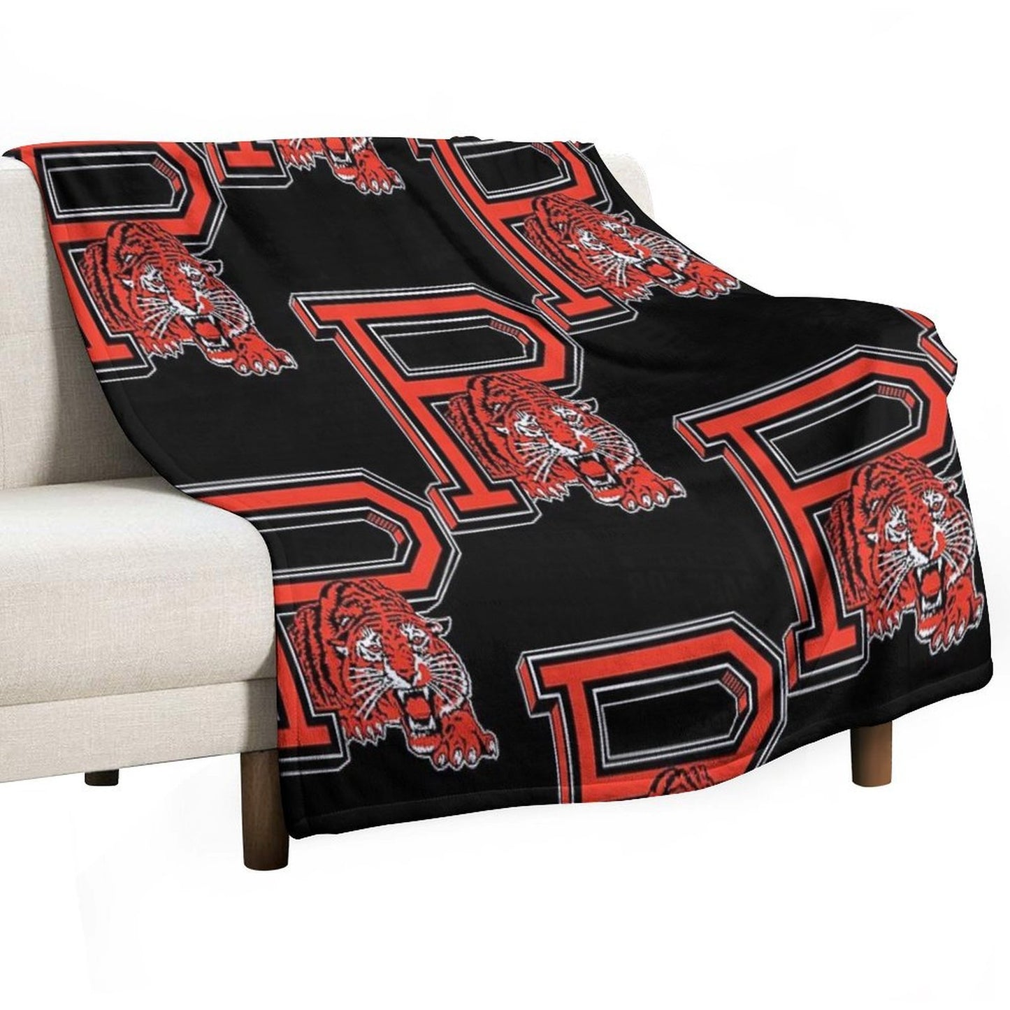 Vintage Princeton BIG P Tiger Mascot Premium Throw Blanket