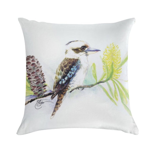 The Contented Kookaburra Soft Hidden Zipper Throw Pillow