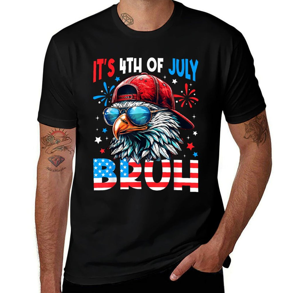 Bald Eagle Bruh 4th Of July Fourth July Men Boys Kids Meme  Trendy Pattern T-Shirt