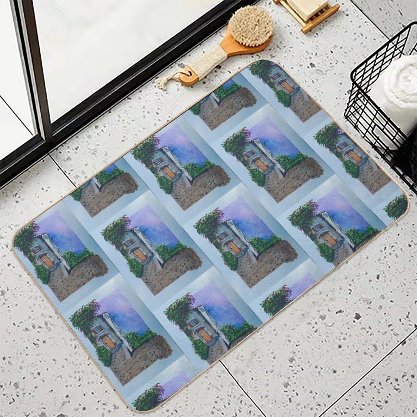 Bouganvillia Vista  Easy Maintenance Bath Mat