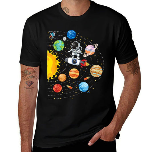 Solar System Planets Science Space Astronaut Universe Galaxy  Tagless Design T-Shirt