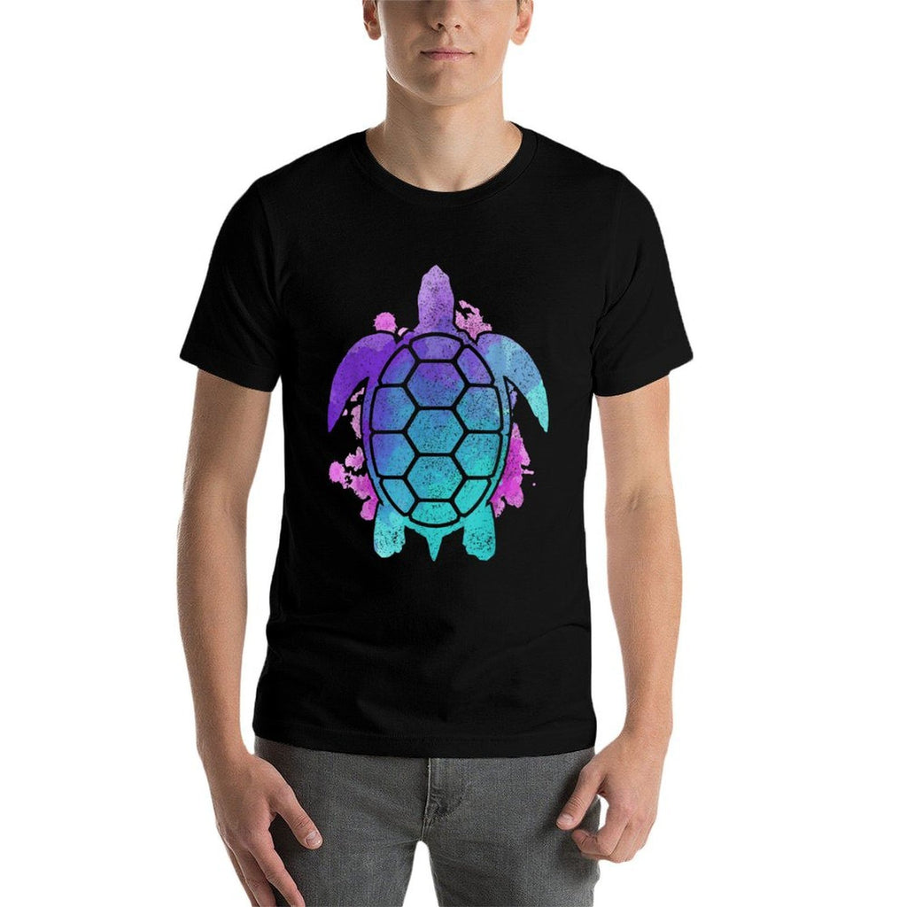 Sea Turtle - Watercolor Art Ocean SCuba Diving  Slim-fit Cut T-Shirt