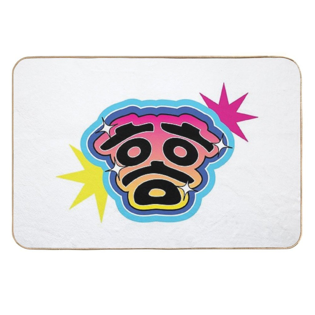 “Hahaha” in Korean Hangul – Funny Pop Art Laugh  Versatile Bath Mat