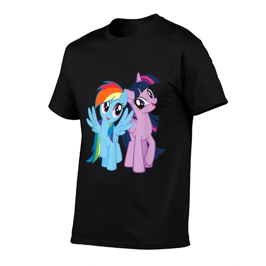My Little Pony Rainbow Dash And Twilight Sparkle  Slim-fit Cut T-Shirt