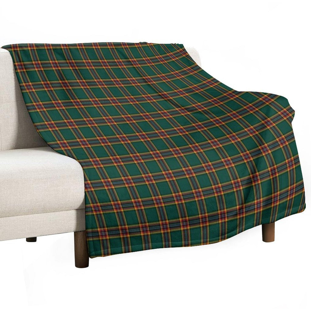 Moran Tartan Forest Green Irish Plaid Premium Throw Blanket