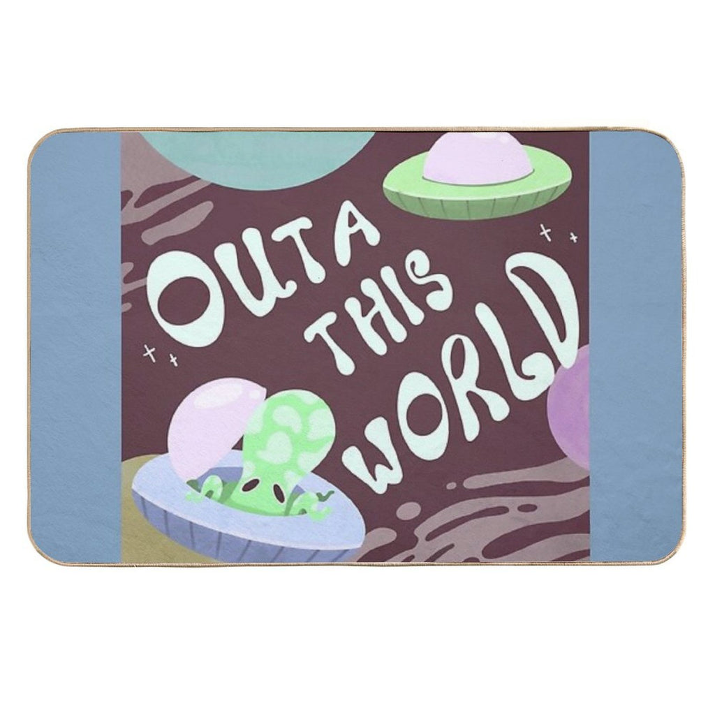 Outa This World Cute Alien Durable Bath Mat