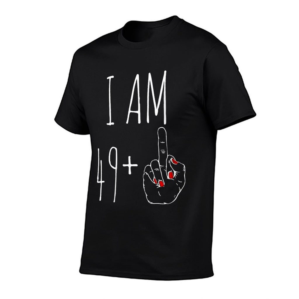 Womens I Am 49 Plus 1 Middle Finger For A 50th Birthday  Trendy Pattern T-Shirt
