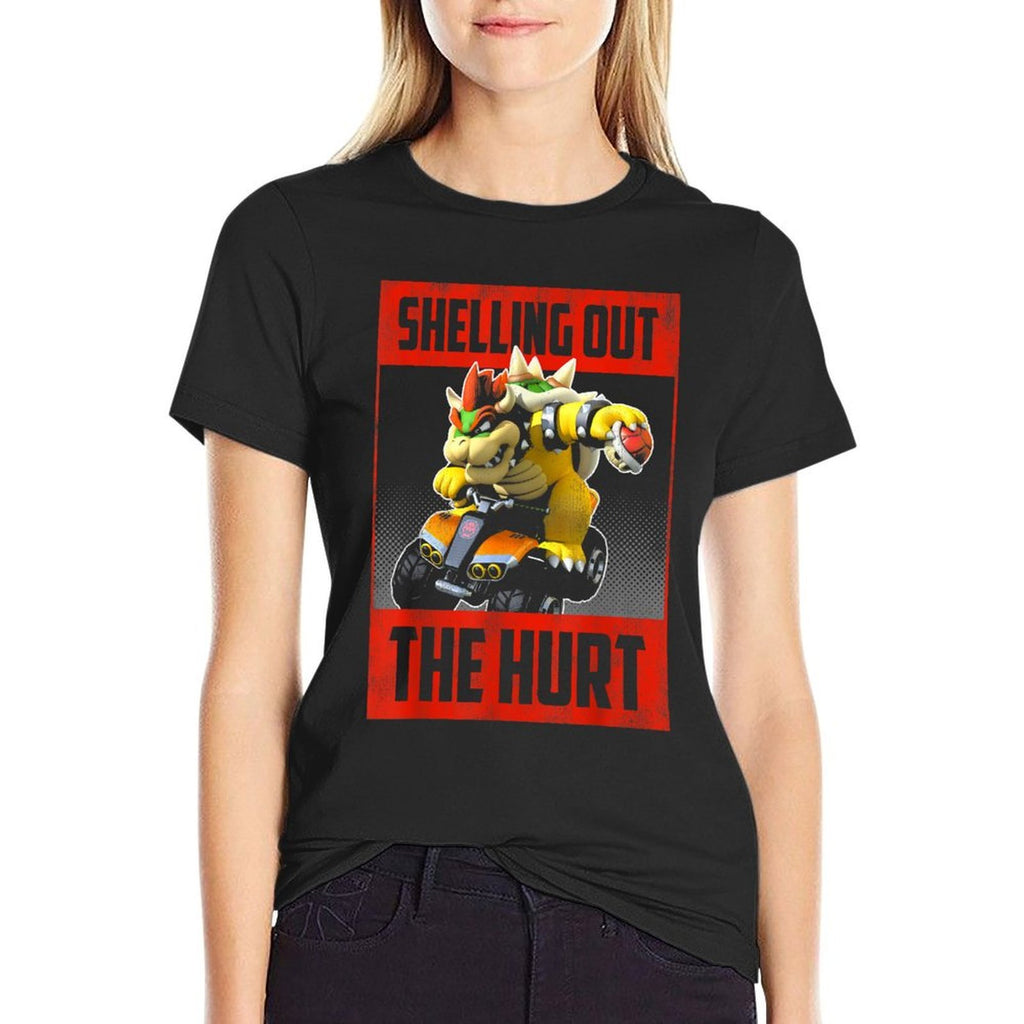 Mario Kart Bowser Shelling Out The Hurt Graphic  Trendy Pattern T-Shirt