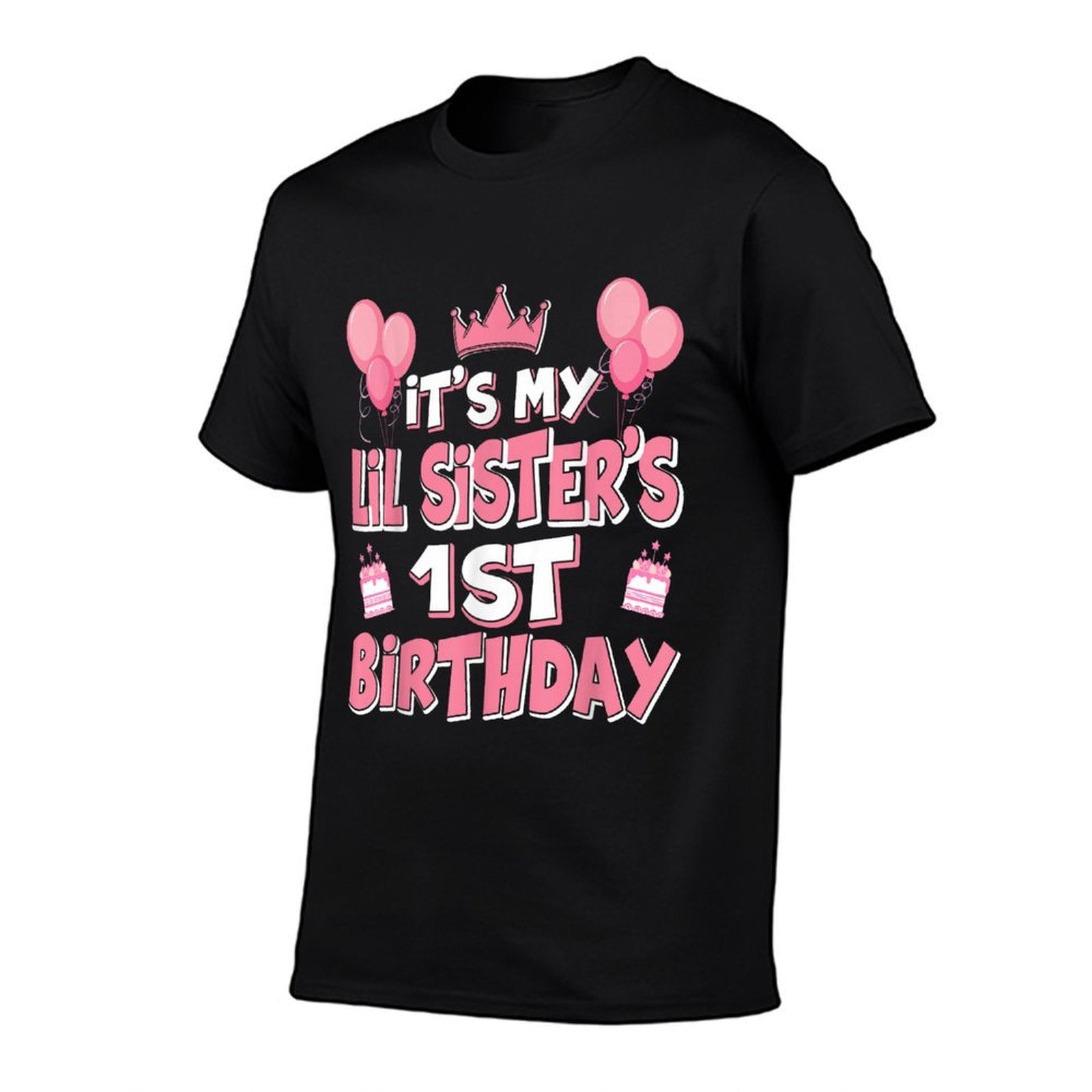 Balloons Its My Lil Sisters 1st Birthday 2024 1 Years Old  Tagless Design T-Shirt