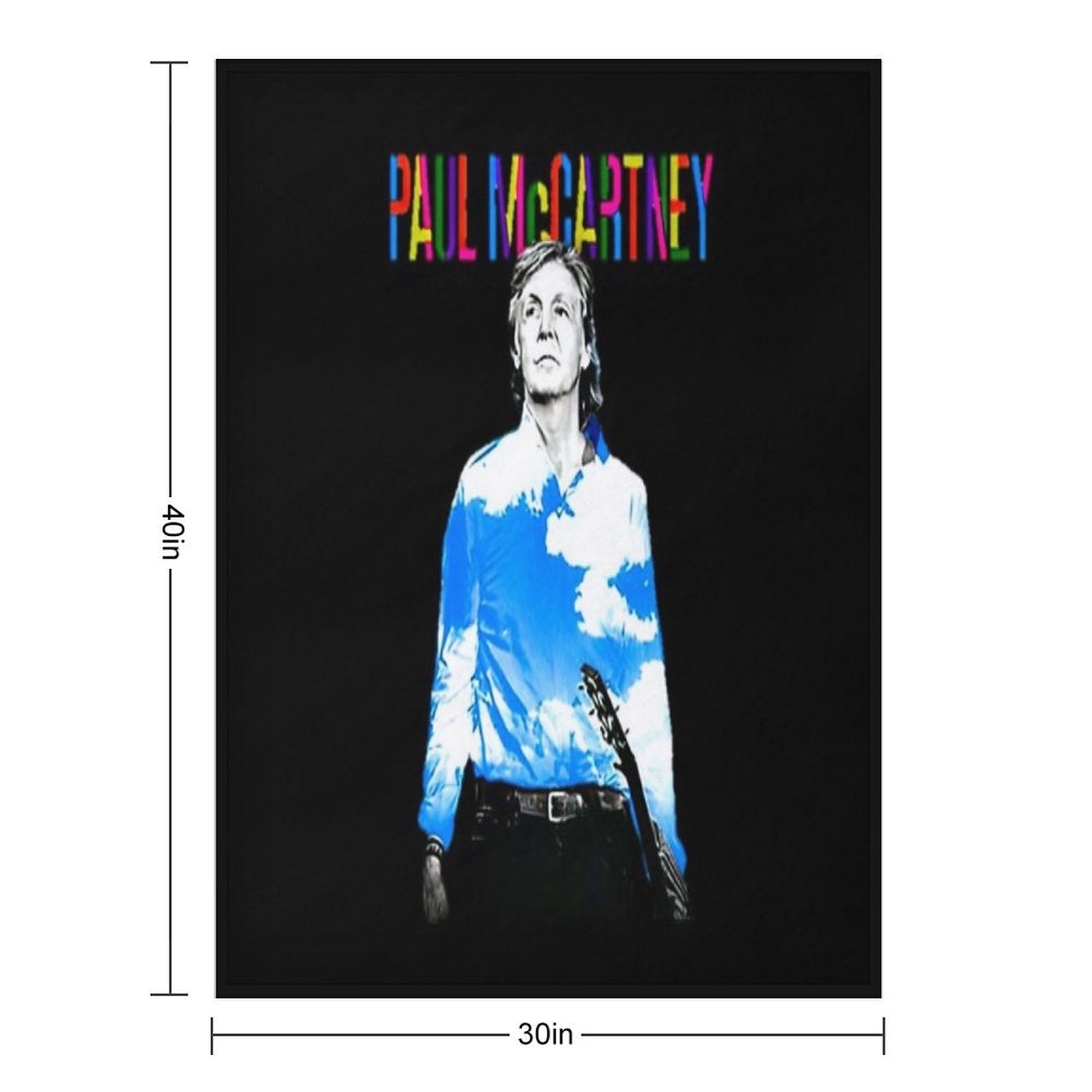 Paul McCartney Plush Throw Blanket