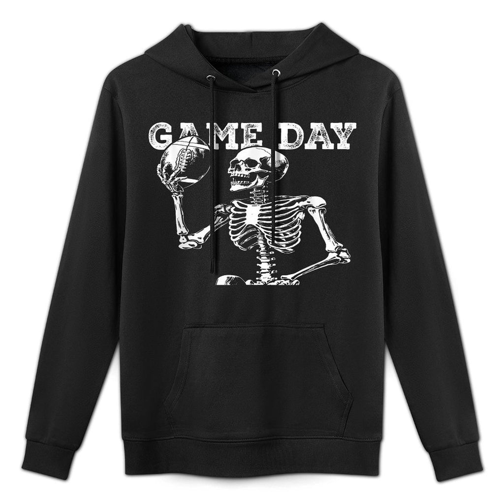 Halloween American Football Skeleton For Men Boys Game Day Moisture-Wicking Hoodie