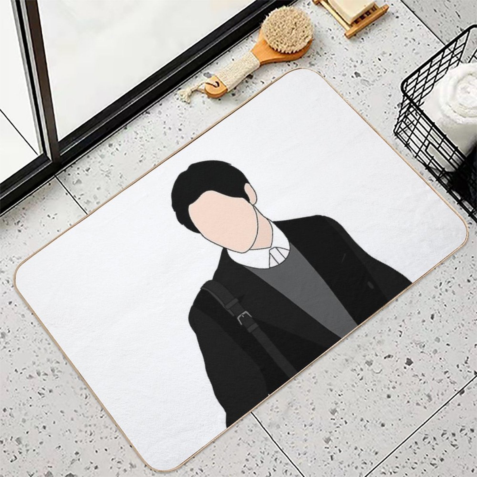 XO Kitty  Min Ho No English  Slip-Resistant Bath Mat