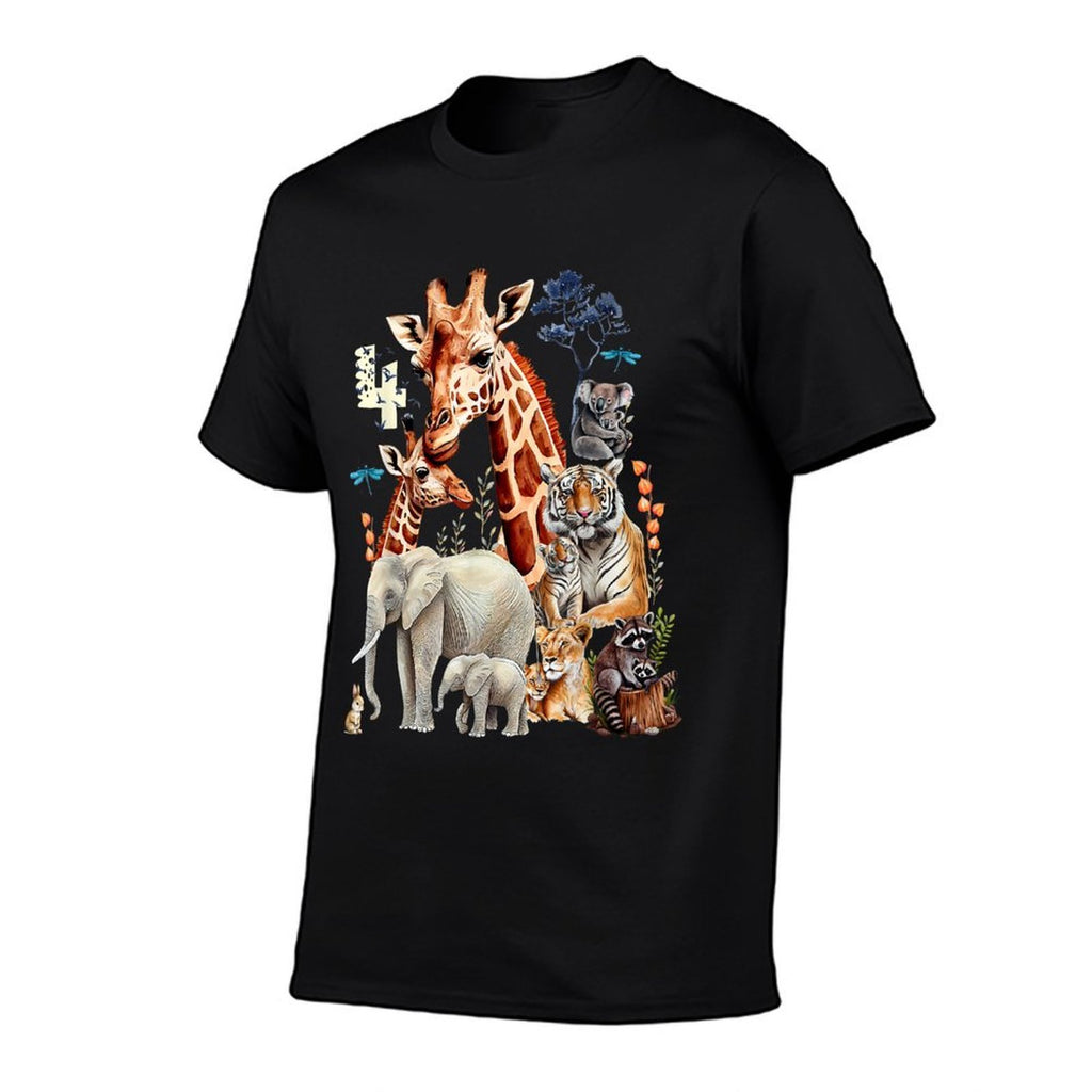 Animal Theme 4th Birthday 4 Year Old Zoo Jungle Safari Squad  Graphic-printed T-Shirt