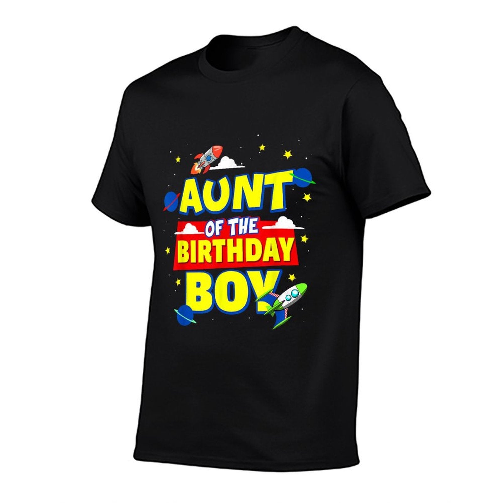 Aunt Of The Birthday Astronaut Boy Outer Space Theme Party  Vintage-inspired T-Shirt