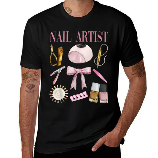 Vintage Coquette Bow Aesthetic Nail Tech Nail Technician  Affordable Price T-Shirt