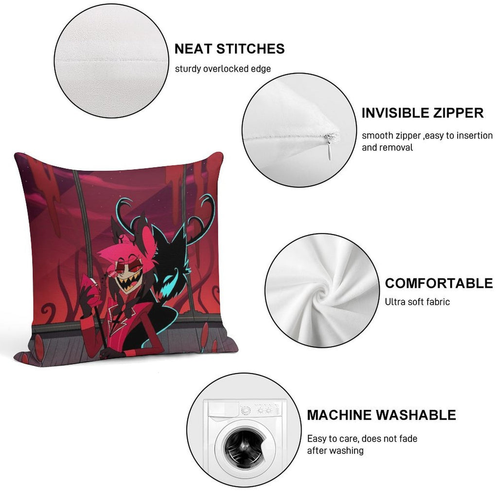 Alastor And His Shadow Soft Gift Ready Throw Pillow