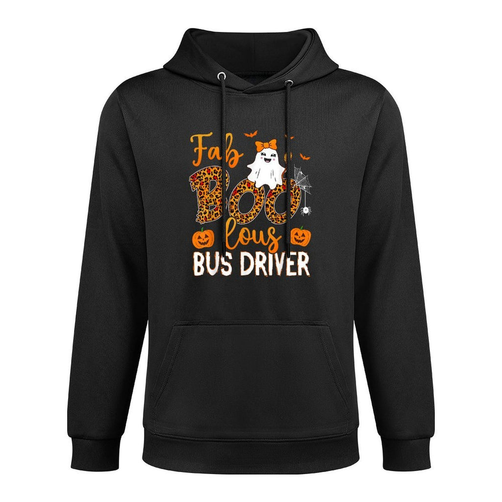 Faboolous Bus Driver Happy Halloween Pumpkin Cute Ghost Relaxed Fit Hoodie
