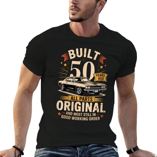 Womens Built 50 Years Ago - Funny 50th Birthday Gift  Soft T-Shirt