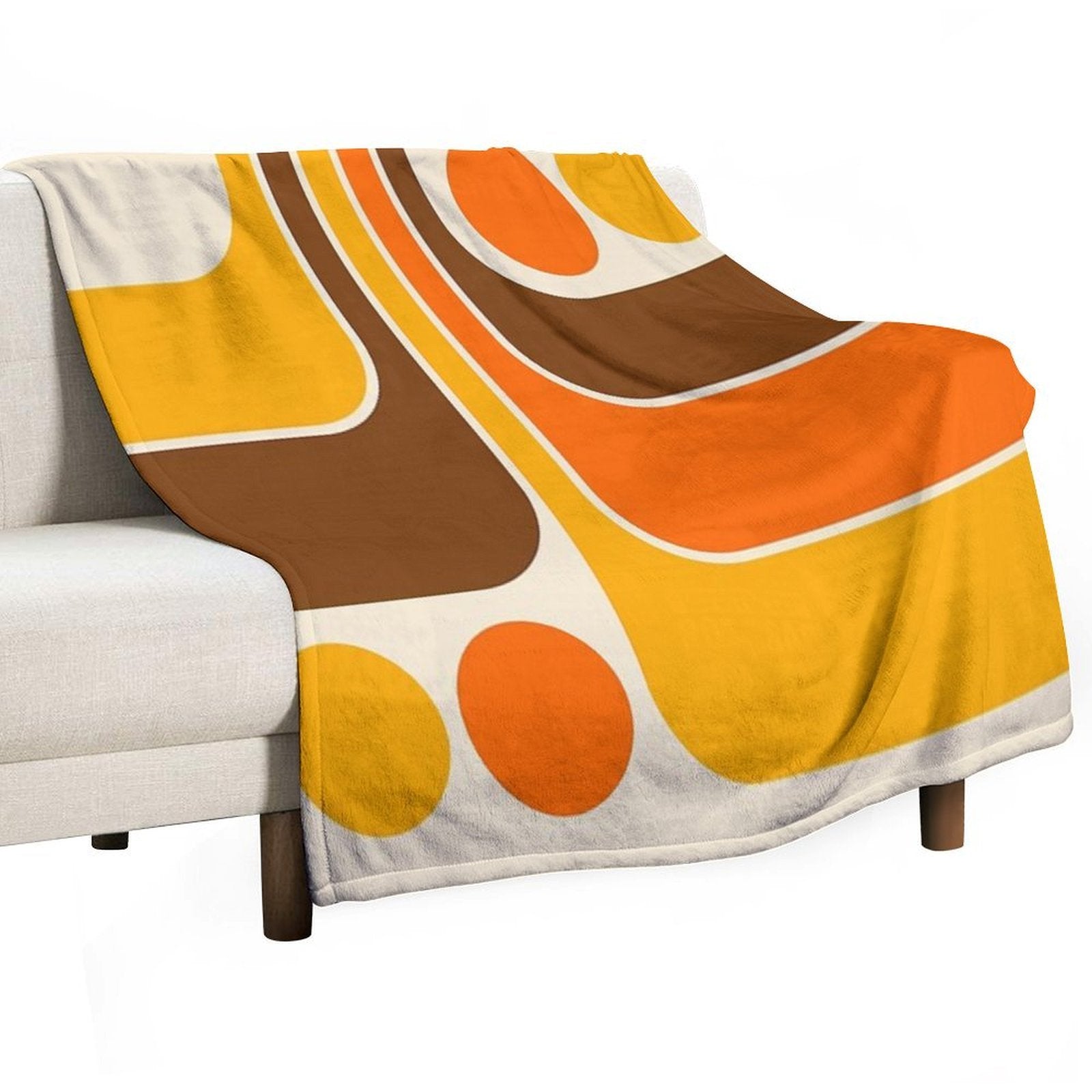 Retro Geometric Design 624 Versatility Throw Blanket