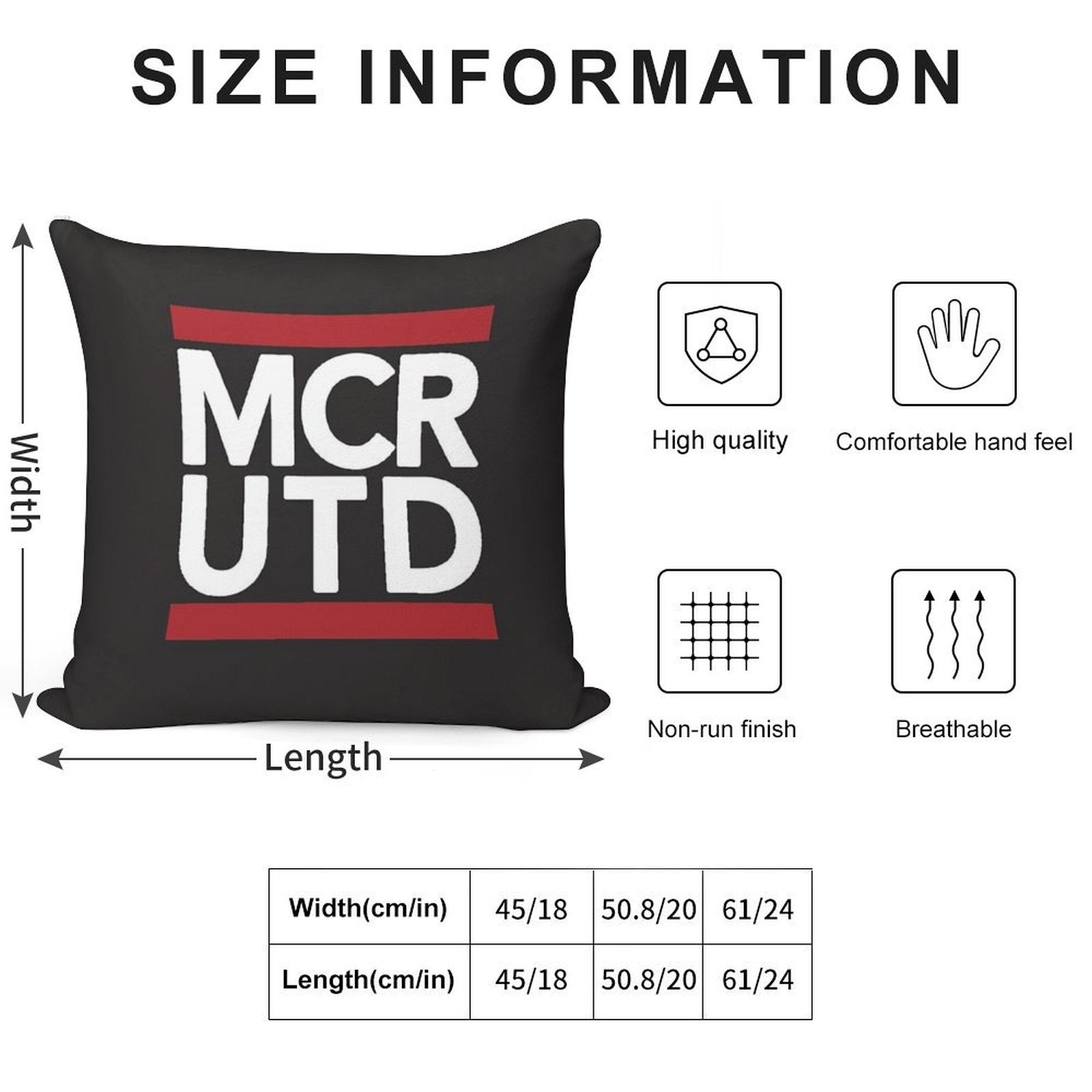 MCR UTD Soft Bedroom Essential Throw Pillow